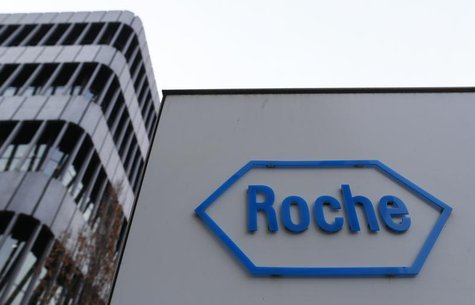 The logo of Swiss pharmaceutical company Roche is seen outside their headquarters in Basel January 30, 2014. REUTERS/Ruben Sprich The logo of Swiss pharmaceutical company Roche is seen outside their headquarters in Basel January 30, 2014. REUTERS/Ruben Sprich