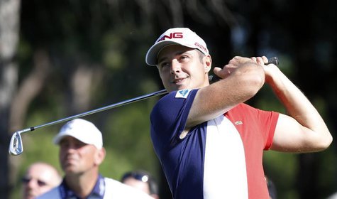 Julien Quesne of France tees off on the second hole during the third round of the inaugural Turkish Airlines Open in the southwest city of A Julien Quesne of France tees off on the second hole during the third round of the inaugural Turkish Airlines Open in the southwest city of A