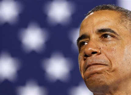 U.S. President Barack Obama pauses while he speaks after he tours General Electric's Waukesha Gas Engines facility in Waukesha, Wisconsin, J U.S. President Barack Obama pauses while he speaks after he tours General Electric's Waukesha Gas Engines facility in Waukesha, Wisconsin, J