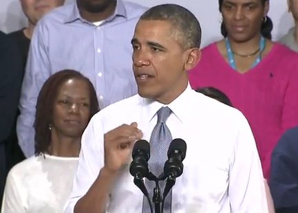 President Obama visits Waukesha on Jan. 30, 2014. (Photo from: YouTube). President Obama visits Waukesha on Jan. 30, 2014. (Photo from: YouTube).