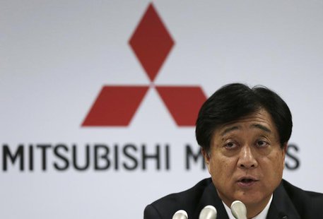Mitsubishi Motors Corp President Osamu Masuko attends a news conference at the company headquarters in Tokyo April 25, 2013. REUTERS/Toru Ha Mitsubishi Motors Corp President Osamu Masuko attends a news conference at the company headquarters in Tokyo April 25, 2013. REUTERS/Toru Ha