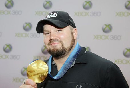 Olympic Gold Medalist Steve Holcomb attends the premiere of "Project Natal for XBox 360" in Los Angeles June 13, 2010. REUTERS/Phil McCarten Olympic Gold Medalist Steve Holcomb attends the premiere of "Project Natal for XBox 360" in Los Angeles June 13, 2010. REUTERS/Phil McCarten