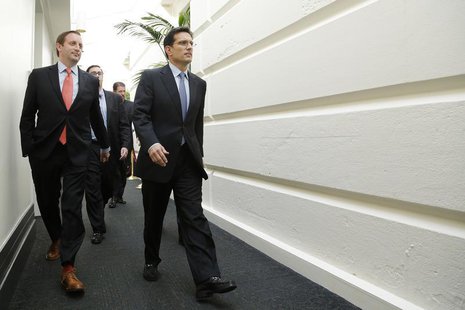 U.S. House Majority Leader Eric Cantor (R-VA) (R) arrives for a House Republican caucus meeting at the U.S. Capitol in Washington, October 1 U.S. House Majority Leader Eric Cantor (R-VA) (R) arrives for a House Republican caucus meeting at the U.S. Capitol in Washington, October 1