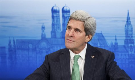 U.S. Secretary of State John Kerry attends the annual Munich Security Conference February 1, 2014. REUTERS/Lukas Barth U.S. Secretary of State John Kerry attends the annual Munich Security Conference February 1, 2014. REUTERS/Lukas Barth