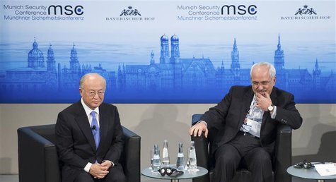 International Atomic Energy Agency (IAEA) Director General Yukiya Amano (L) and Iran's Foreign Minister Mohammad Javad Zarif attend the annu International Atomic Energy Agency (IAEA) Director General Yukiya Amano (L) and Iran's Foreign Minister Mohammad Javad Zarif attend the annu