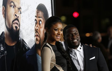 Cast member Kevin Hart and Eniko Parrish pose at the premiere of "Ride Along" at the TCL Chinese theatre in Hollywood, California January 13 Cast member Kevin Hart and Eniko Parrish pose at the premiere of "Ride Along" at the TCL Chinese theatre in Hollywood, California January 13
