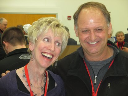 Minnesota Twins bench coach and former major leaguer Terry Steinbach and his wife, Mary, share a laugh at the banquet. Steinbach, who lost his father to ALS, is a longtime Blizzard Tour rider and organizer. Minnesota Twins bench coach and former major leaguer Terry Steinbach and his wife, Mary, share a laugh at the banquet. Steinbach, who lost his father to ALS, is a longtime Blizzard Tour rider and organizer.