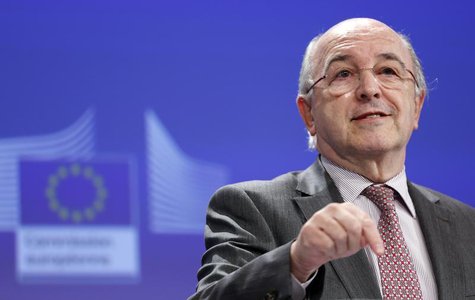 European Union Competition Commissioner Joaquin Almunia speaks during a news conference at the EU Commission headquarters in Brussels Decemb European Union Competition Commissioner Joaquin Almunia speaks during a news conference at the EU Commission headquarters in Brussels Decemb