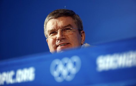 International Olympic Committee (IOC) President Thomas Bach attends a news conference in Sochi, February 3, 2014. REUTERS/Eric Gaillard International Olympic Committee (IOC) President Thomas Bach attends a news conference in Sochi, February 3, 2014. REUTERS/Eric Gaillard