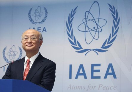 International Atomic Energy Agency (IAEA) Director General Yukiya Amano addresses the media after a board of governors meeting at the IAEA h International Atomic Energy Agency (IAEA) Director General Yukiya Amano addresses the media after a board of governors meeting at the IAEA h