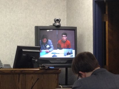 Dorian Torres (right on TV screen) appears for a preliminary hearing in the Sheboygan County Courthouse. Dorian Torres (right on TV screen) appears for a preliminary hearing in the Sheboygan County Courthouse.