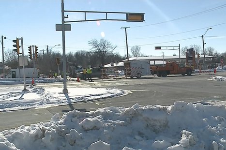 Emergency and utility crews work at the scene of a gas leak at the intersection of College Ave. and Westhill Blvd. in Grand Chute, Feb. 3, 2014. (Photo from: FOX 11)
Emergency and utility crews work at the scene of a gas leak at the intersection of College Ave. and Westhill Blvd. in Grand Chute, Feb. 3, 2014. (Photo from: FOX 11)