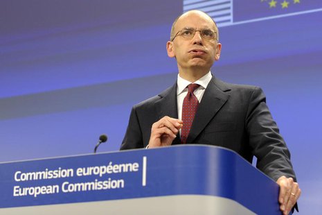Italy's Prime Minister Enrico Letta holds a news conference at the EU Commission headquarters in Brussels January 29, 2014.REUTERS/Laurent D Italy's Prime Minister Enrico Letta holds a news conference at the EU Commission headquarters in Brussels January 29, 2014.REUTERS/Laurent D