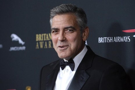 Actor George Clooney attends the BAFTA Los Angeles Britannia Awards in Beverly Hills, California November 9, 2013. REUTERS/Phil McCarten Actor George Clooney attends the BAFTA Los Angeles Britannia Awards in Beverly Hills, California November 9, 2013. REUTERS/Phil McCarten