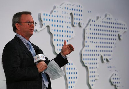 Google Executive Chairman Eric Schmidt speaks during a talk titled "Connecting with the World: Empowering Young Entrepreneurs for the New Di Google Executive Chairman Eric Schmidt speaks during a talk titled "Connecting with the World: Empowering Young Entrepreneurs for the New Di