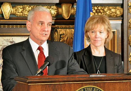 Governor Mark Dayton and running mate Tina Flint Smith.
Office of the Governor Governor Mark Dayton and running mate Tina Flint Smith.
Office of the Governor