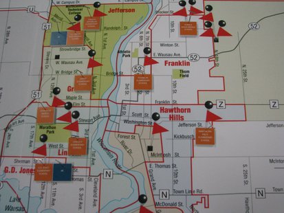 Wausau School District facilities map
Wausau School District facilities map