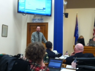 Jason Peters addresses council on the Armory Jason Peters addresses council on the Armory