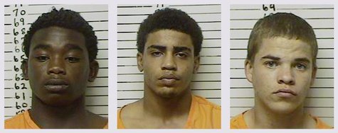 Combination photo shows three teenage boys L-R: James Francis Edwards Jr., 15, Chancey Allen Luna, 16, and Michael Dewayne Jones, 17, in Ste Combination photo shows three teenage boys L-R: James Francis Edwards Jr., 15, Chancey Allen Luna, 16, and Michael Dewayne Jones, 17, in Ste