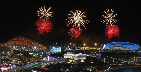 Fireworks are seen over the Olympic Park during the rehearsal of the opening ceremony at the Adler district of Sochi, February 4, 2014. REUT Fireworks are seen over the Olympic Park during the rehearsal of the opening ceremony at the Adler district of Sochi, February 4, 2014. REUT