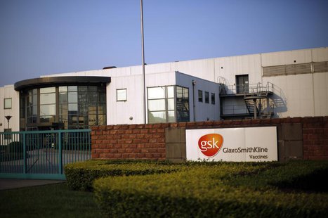 A GlaxoSmithKline logo is seen at a company factory at Pudong district in Shanghai July 11, 2013. REUTERS/Carlos Barria A GlaxoSmithKline logo is seen at a company factory at Pudong district in Shanghai July 11, 2013. REUTERS/Carlos Barria