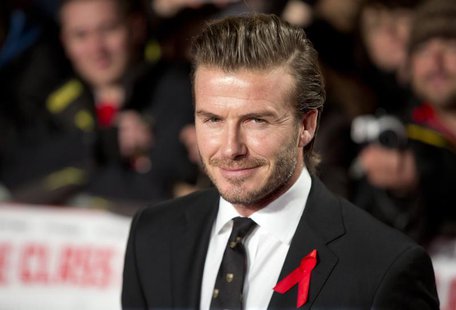 Former England soccer captain David Beckham attends the world premier of the film "The Class of 92" in London December 1, 2013. REUTERS/Neil Former England soccer captain David Beckham attends the world premier of the film "The Class of 92" in London December 1, 2013. REUTERS/Neil