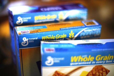 General Mills cereals are displayed on a kitchen counter in Golden, Colorado December 17, 2009. REUTERS/Rick Wilking General Mills cereals are displayed on a kitchen counter in Golden, Colorado December 17, 2009. REUTERS/Rick Wilking