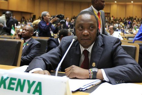 Kenya's President Uhuru Kenyatta attends the opening ceremony of the 22nd Ordinary Session of the African Union summit in Ethiopia's capital Kenya's President Uhuru Kenyatta attends the opening ceremony of the 22nd Ordinary Session of the African Union summit in Ethiopia's capital