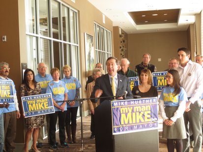 Huether announces re-election campaign Huether announces re-election campaign