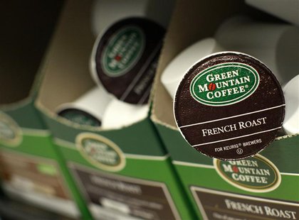 Green Mountain Coffee single-serve K-Cups are pictured in New York, in this file photo from May 3, 2012. REUTERS/Brendan McDermid/Files Green Mountain Coffee single-serve K-Cups are pictured in New York, in this file photo from May 3, 2012. REUTERS/Brendan McDermid/Files