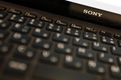 A logo of Sony Corp is seen on its VAIO laptop at its showroom in Tokyo February 5, 2014. REUTERS/Yuya Shino A logo of Sony Corp is seen on its VAIO laptop at its showroom in Tokyo February 5, 2014. REUTERS/Yuya Shino