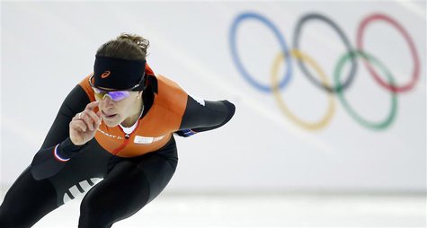Irene Wust of the Netherlands skates during speedskating practice at the Adler Arena ahead of the 2014 Winter Olympics, February 6, 2014. RE Irene Wust of the Netherlands skates during speedskating practice at the Adler Arena ahead of the 2014 Winter Olympics, February 6, 2014. RE