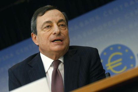European Central Bank (ECB) President Mario Draghi attends the monthly ECB news conference in Frankfurt January 9, 2014. REUTERS/Ralph Orlow European Central Bank (ECB) President Mario Draghi attends the monthly ECB news conference in Frankfurt January 9, 2014. REUTERS/Ralph Orlow