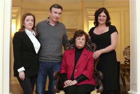 Philomena Lee (2nd R) poses with her daughter Jane (R), actor Steve Coogan (2nd L) and Susan Lohan (L), founder of Adoption Rights Alliance, Philomena Lee (2nd R) poses with her daughter Jane (R), actor Steve Coogan (2nd L) and Susan Lohan (L), founder of Adoption Rights Alliance,