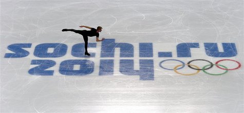 Evgeni Plushenko of Russia skates during a figure skating training session at the Iceberg Skating Palace in preparation for the 2014 Sochi W Evgeni Plushenko of Russia skates during a figure skating training session at the Iceberg Skating Palace in preparation for the 2014 Sochi W