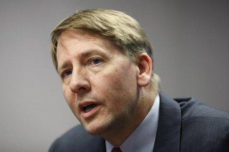 Consumer Financial Protection Bureau (CFPB) Director Richard Cordray answers questions at the Reuters Washington Summit in Washington, Octob Consumer Financial Protection Bureau (CFPB) Director Richard Cordray answers questions at the Reuters Washington Summit in Washington, Octob