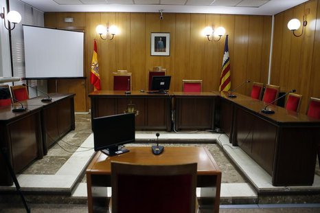 An overall view of the courtroom in the Palma de Mallorca courthouse is seen one day before Spain's Princess Cristina is due to testify, Feb An overall view of the courtroom in the Palma de Mallorca courthouse is seen one day before Spain's Princess Cristina is due to testify, Feb