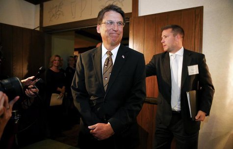 North Carolina governor Pat McCrory arrives for a celebration for evangelist Billy Graham's 95th birthday in Asheville, North Carolina Novem North Carolina governor Pat McCrory arrives for a celebration for evangelist Billy Graham's 95th birthday in Asheville, North Carolina Novem