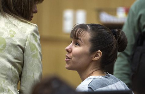 Jodi Arias talks with her defense attorney Jennifer Wilmott (L), during a hearing in Maricopa County Superior Court in Phoenix, Arizona, Jul Jodi Arias talks with her defense attorney Jennifer Wilmott (L), during a hearing in Maricopa County Superior Court in Phoenix, Arizona, Jul