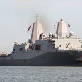The amphibious transport dock ship USS Green Bay (LPD 20) returns to Naval Base San Diego as part of the Peleliu Amphibious Ready Group. The ready group is returning from a western Pacific deployment where they performed maritime security operations, theater cooperation efforts and operational support in the U.S. 5th and 7th Fleet areas or responsibility. (U.S. Navy photo by Mass Communication Specialist 2nd Class Rosalie Garcia/Released) The amphibious transport dock ship USS Green Bay (LPD 20) returns to Naval Base San Diego as part of the Peleliu Amphibious Ready Group. The ready group is returning from a western Pacific deployment where they performed maritime security operations, theater cooperation efforts and operational support in the U.S. 5th and 7th Fleet areas or responsibility. (U.S. Navy photo by Mass Communication Specialist 2nd Class Rosalie Garcia/Released)
