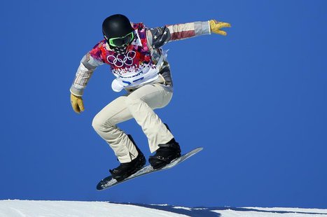 U.S. snowboarder Shaun White speeds down the hill during snowboard slopestyle training at the 2014 Sochi Winter Olympics in Rosa Khutor, Feb U.S. snowboarder Shaun White speeds down the hill during snowboard slopestyle training at the 2014 Sochi Winter Olympics in Rosa Khutor, Feb