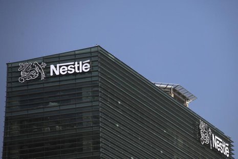 The logo of Nestle is seen on the company building in Mexico City, January 24, 2014. REUTERS/Edgard Garrido The logo of Nestle is seen on the company building in Mexico City, January 24, 2014. REUTERS/Edgard Garrido