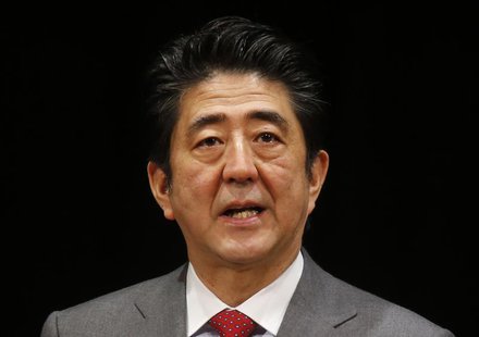 Japan's Prime Minister Shinzo Abe speaks during a Northern Territories Day rally in Tokyo February 7, 2014. REUTERS/Yuya Shino Japan's Prime Minister Shinzo Abe speaks during a Northern Territories Day rally in Tokyo February 7, 2014. REUTERS/Yuya Shino