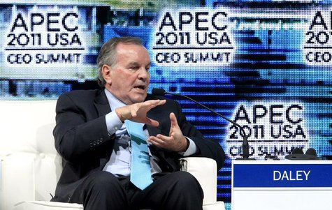 The former mayor of Chicago Richard M. Daley speaks during the APEC CEO summit in Honolulu, Hawaii November 11, 2011. REUTERS/Chris Wattie The former mayor of Chicago Richard M. Daley speaks during the APEC CEO summit in Honolulu, Hawaii November 11, 2011. REUTERS/Chris Wattie