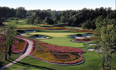 SentryWorld Golf Course's famous Flower Hole #16, which will have more flowers when the course reopens in mid 2014.
SentryWorld Golf Course's famous Flower Hole #16, which will have more flowers when the course reopens in mid 2014.