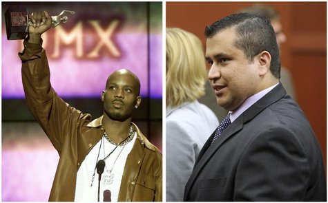 A combination photo shows rapper DMX (L) at the 14th annual Soul Train Music Awards in Los Angeles, California on March 4, 2000 and George Z A combination photo shows rapper DMX (L) at the 14th annual Soul Train Music Awards in Los Angeles, California on March 4, 2000 and George Z
