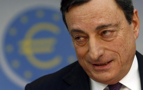 European Central Bank (ECB) President Mario Draghi speaks during the monthly ECB news conference in Frankfurt February 6, 2014. REUTERS/Ralp European Central Bank (ECB) President Mario Draghi speaks during the monthly ECB news conference in Frankfurt February 6, 2014. REUTERS/Ralp