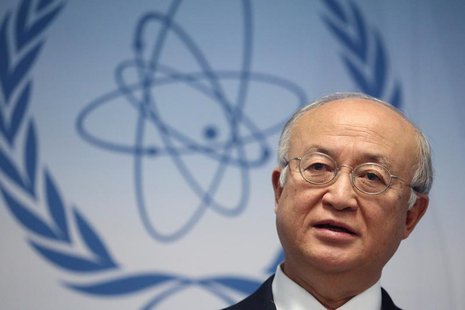 International Atomic Energy Agency (IAEA) Director General Yukiya Amano addresses the media after a board of governors meeting at the IAEA h International Atomic Energy Agency (IAEA) Director General Yukiya Amano addresses the media after a board of governors meeting at the IAEA h