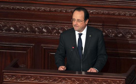 France's President Francois Hollande delivers a speech during the ceremony marking the adoption of a new constitution, at the Constituent As France's President Francois Hollande delivers a speech during the ceremony marking the adoption of a new constitution, at the Constituent As