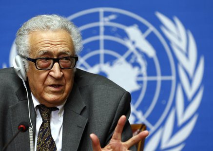 U.N.-Arab League envoy for Syria Lakhdar Brahimi addresses a news conference at the United Nations European headquarters in Geneva January 2 U.N.-Arab League envoy for Syria Lakhdar Brahimi addresses a news conference at the United Nations European headquarters in Geneva January 2